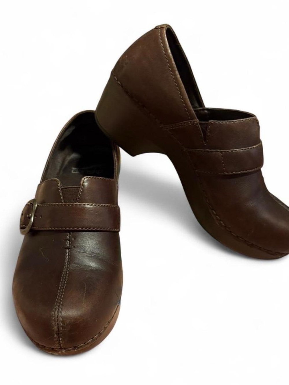 Dansko‎ brown genuine leather comfy clog shoes women’s 36